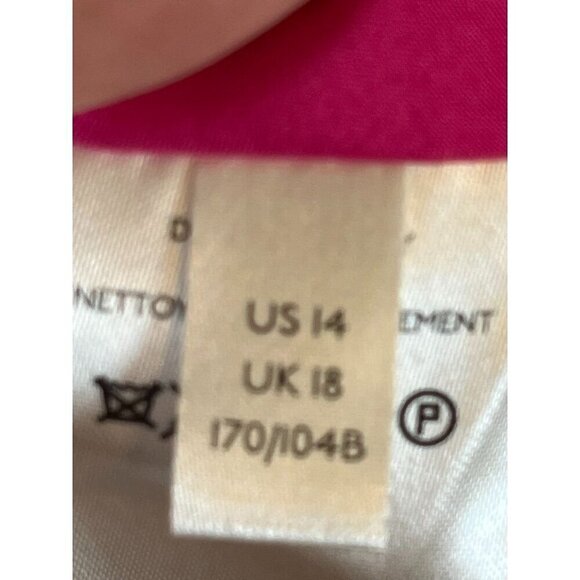 Anthropologie Dress 14 Maeve Pink Satin Mini Bow Tie Feminine Retro Sexy Vegas - Picture 14 of 16